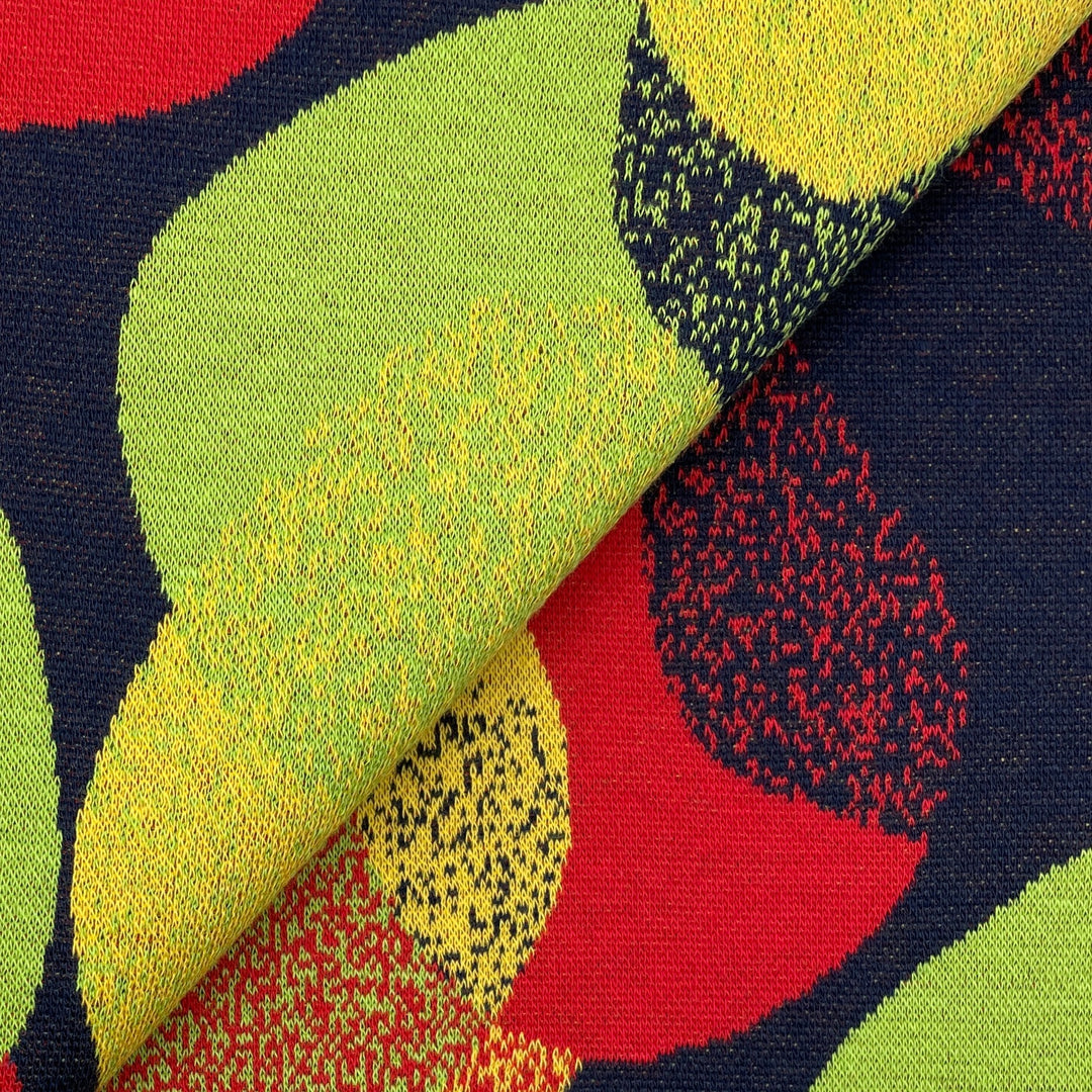 Jacquard-Sweat "Ben" Abstrakt Kreise // dunkelblau