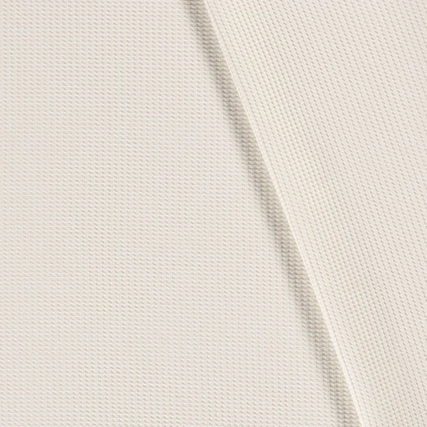 Waffel Jersey gestrickt in Unifarben // wollweiß