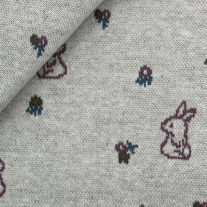 Jacquard-Sweat "Ben" Ostern Hasen // off-white