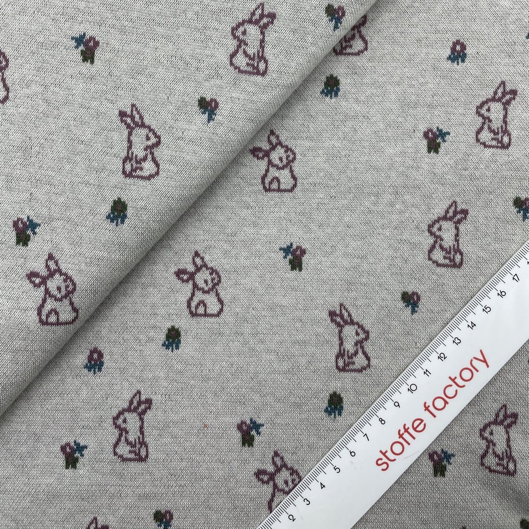 Jacquard-Sweat "Ben" Ostern Hasen // off-white