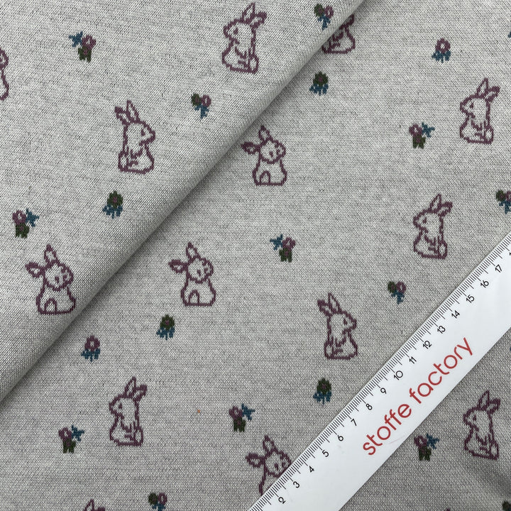 Jacquard-Sweat "Ben" Ostern Hasen // off-white