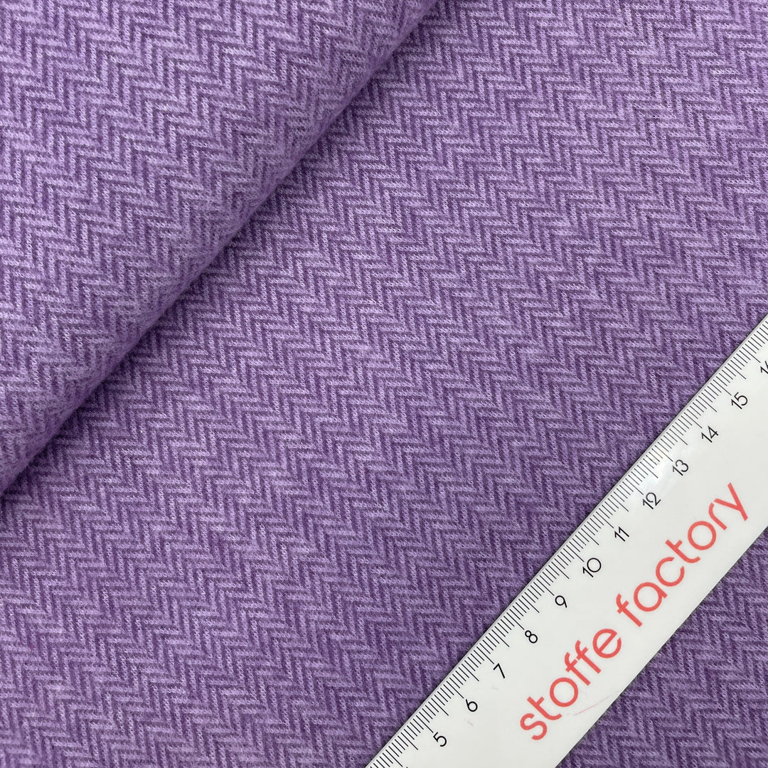 Jacquard-Sweat gebürstet "Max" // kleine Fischgräten