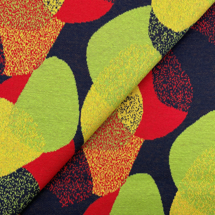 Jacquard-Sweat "Ben" Abstrakt Kreise // dunkelblau