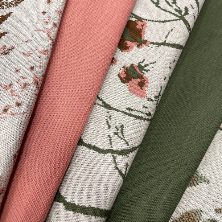 Jacquard-Sweat "Ben" Floral Sträucher Blumen // off-white