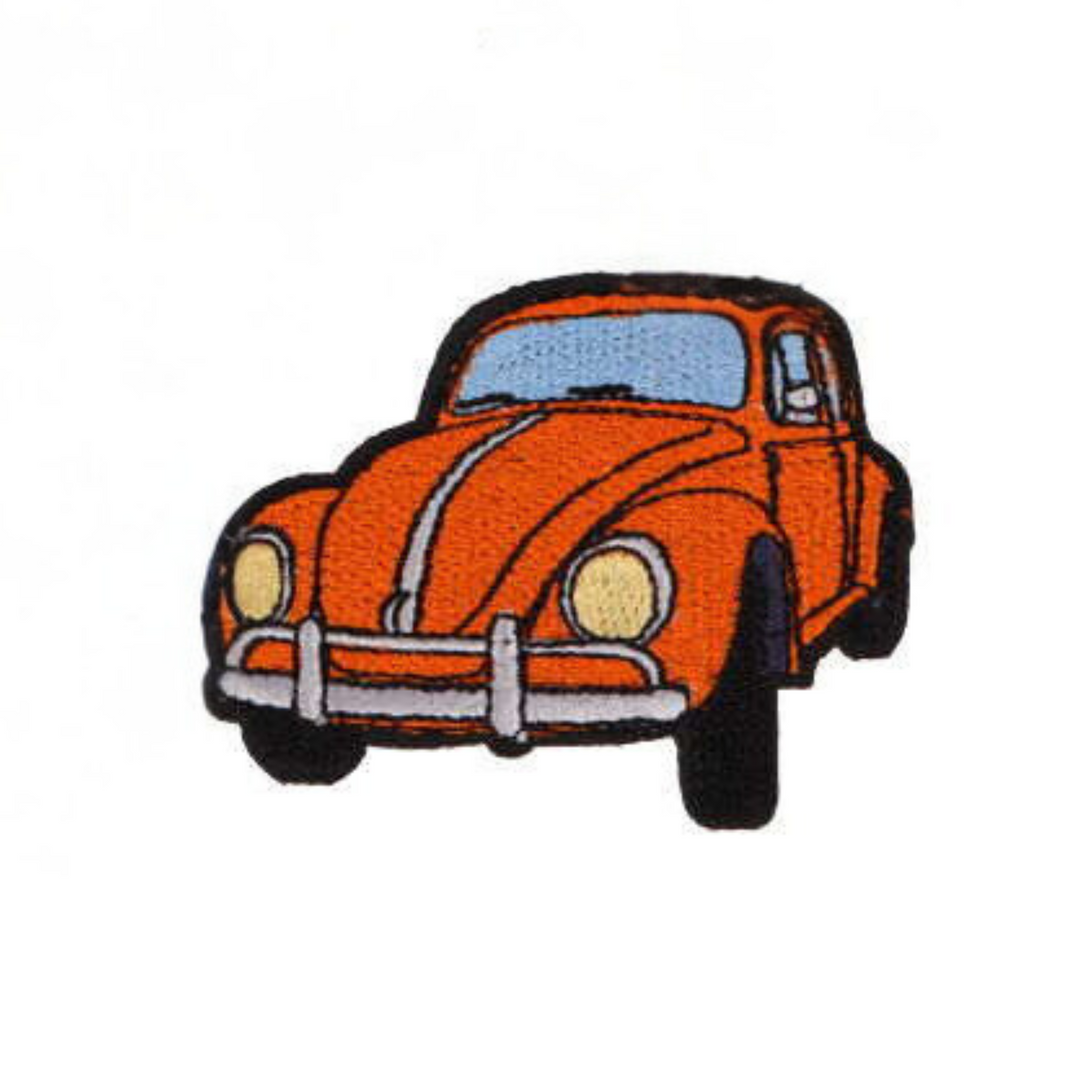 Stick-Applikationen Patches Aufbügeln // Käfer Auto orange