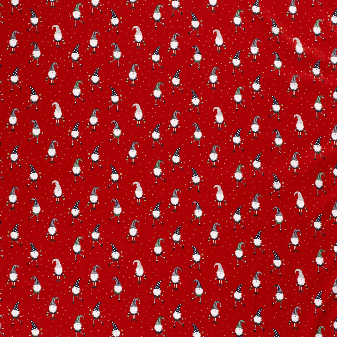 Baumwolle Poplin Weihnachten XMAS Weihnachtsmännern // rot