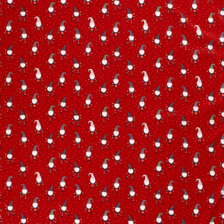 Baumwolle Poplin Weihnachten XMAS Weihnachtsmännern // rot