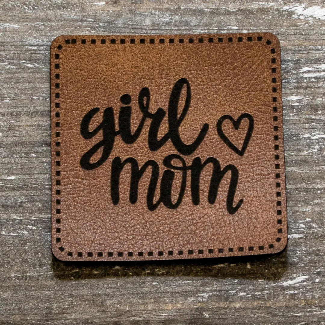 Kunstleder-Label KDS 40x40 mm // girl mom