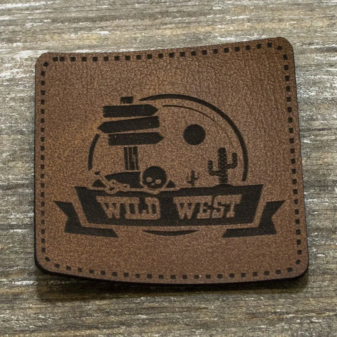 Kunstleder-Label KDS 40x40 mm // WILD WEST