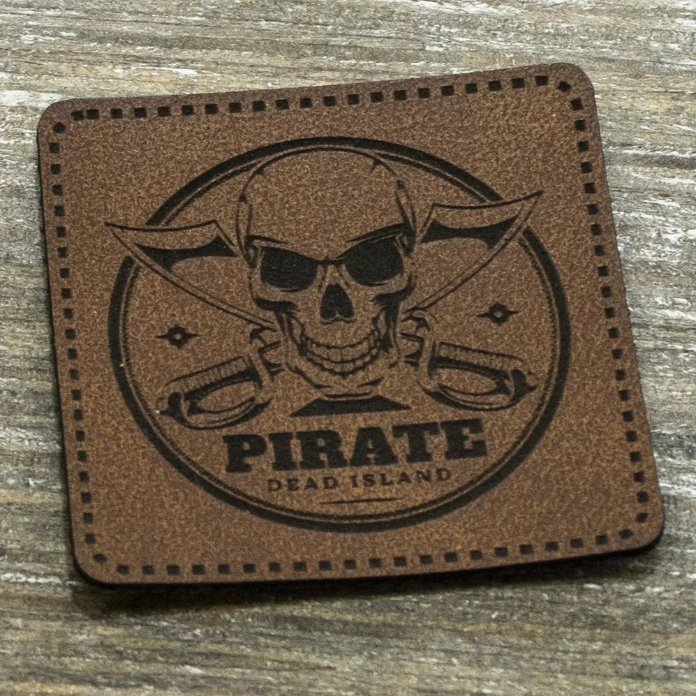 Kunstleder-Label KDS 40x40 mm // Pirate