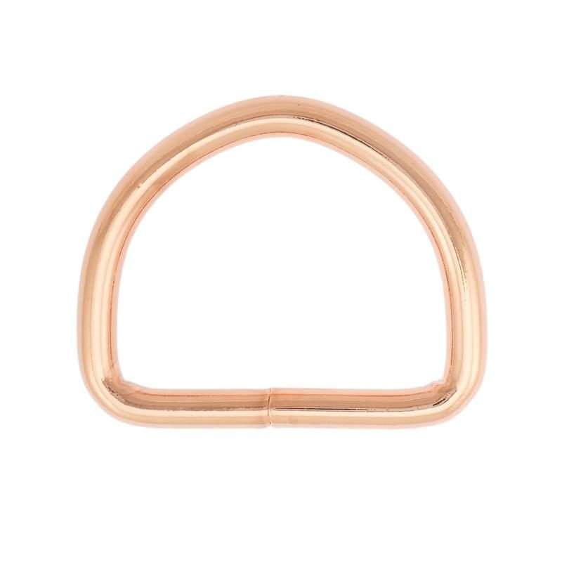 D-Ring Halbrundringe 40 mm 2 Stück // roségold