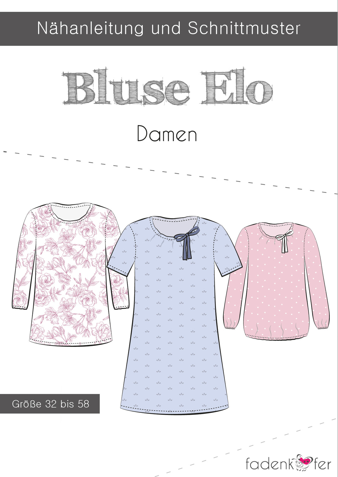 Papierschnittmuster Bluse Elo Damen