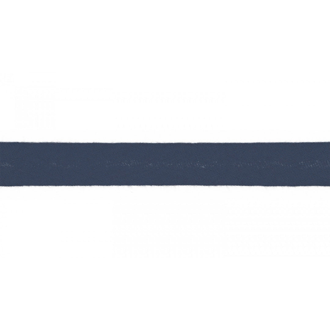 Schrägband Musselin Uni 20 mm // jeansblau dunkel