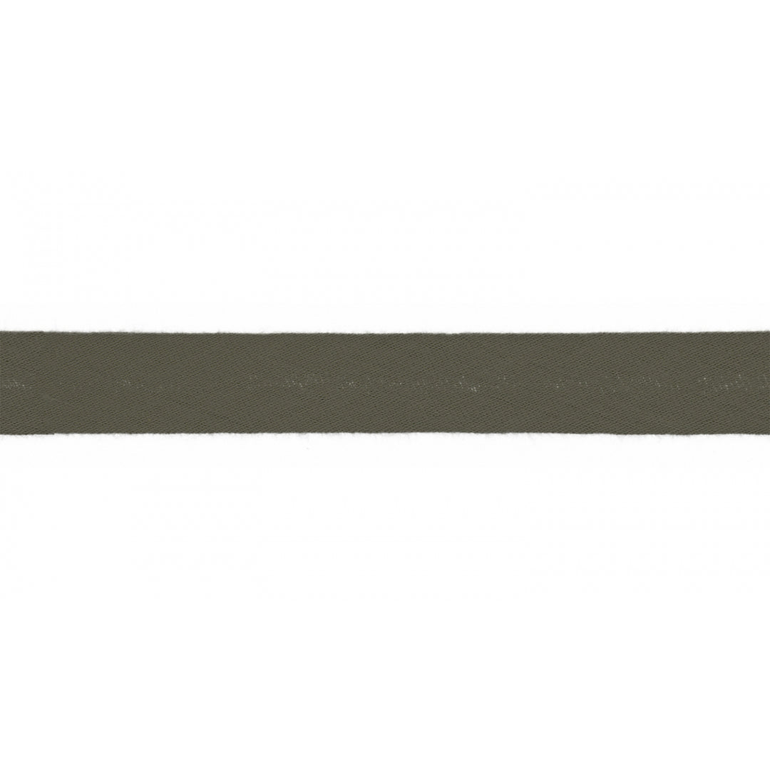 Schrägband Musselin Uni 20 mm // khaki