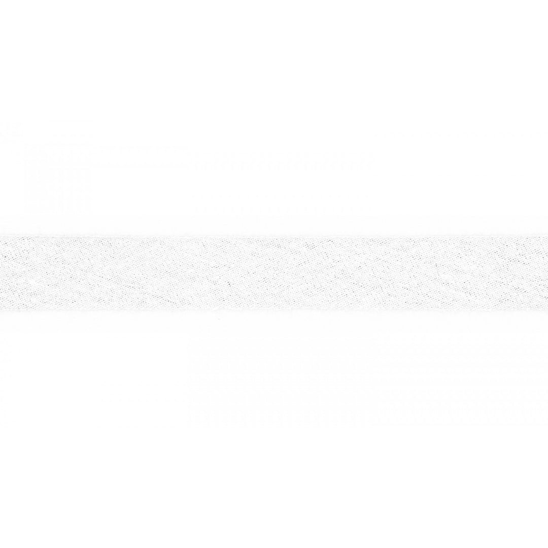 Schrägband Musselin Uni 20 mm // weiß