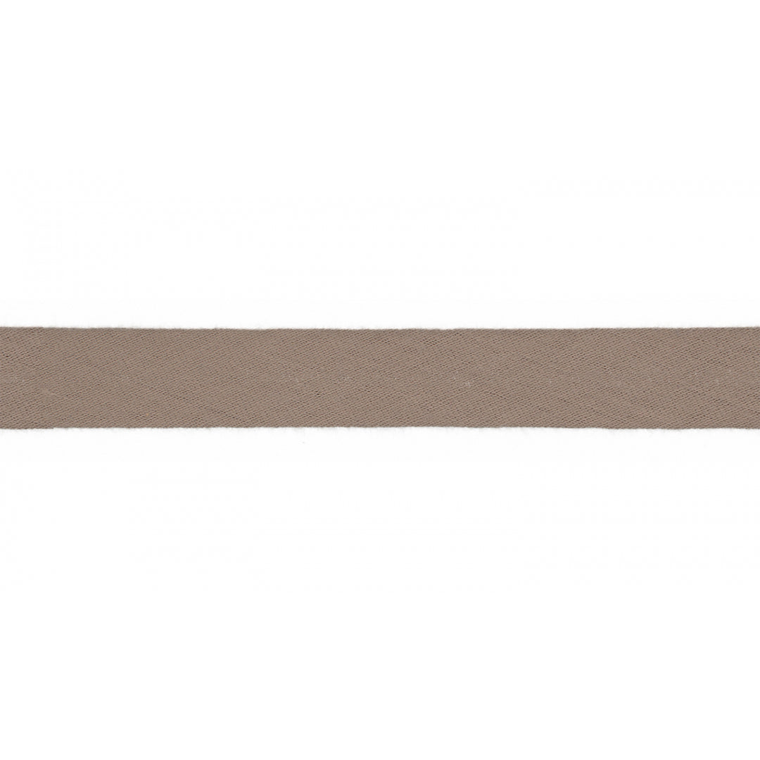 Schrägband Musselin Uni 20 mm // taupe