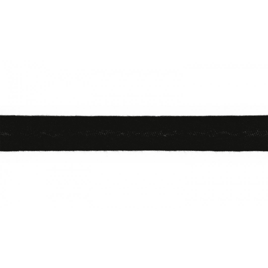 Schrägband Musselin Uni 20 mm // schwarz