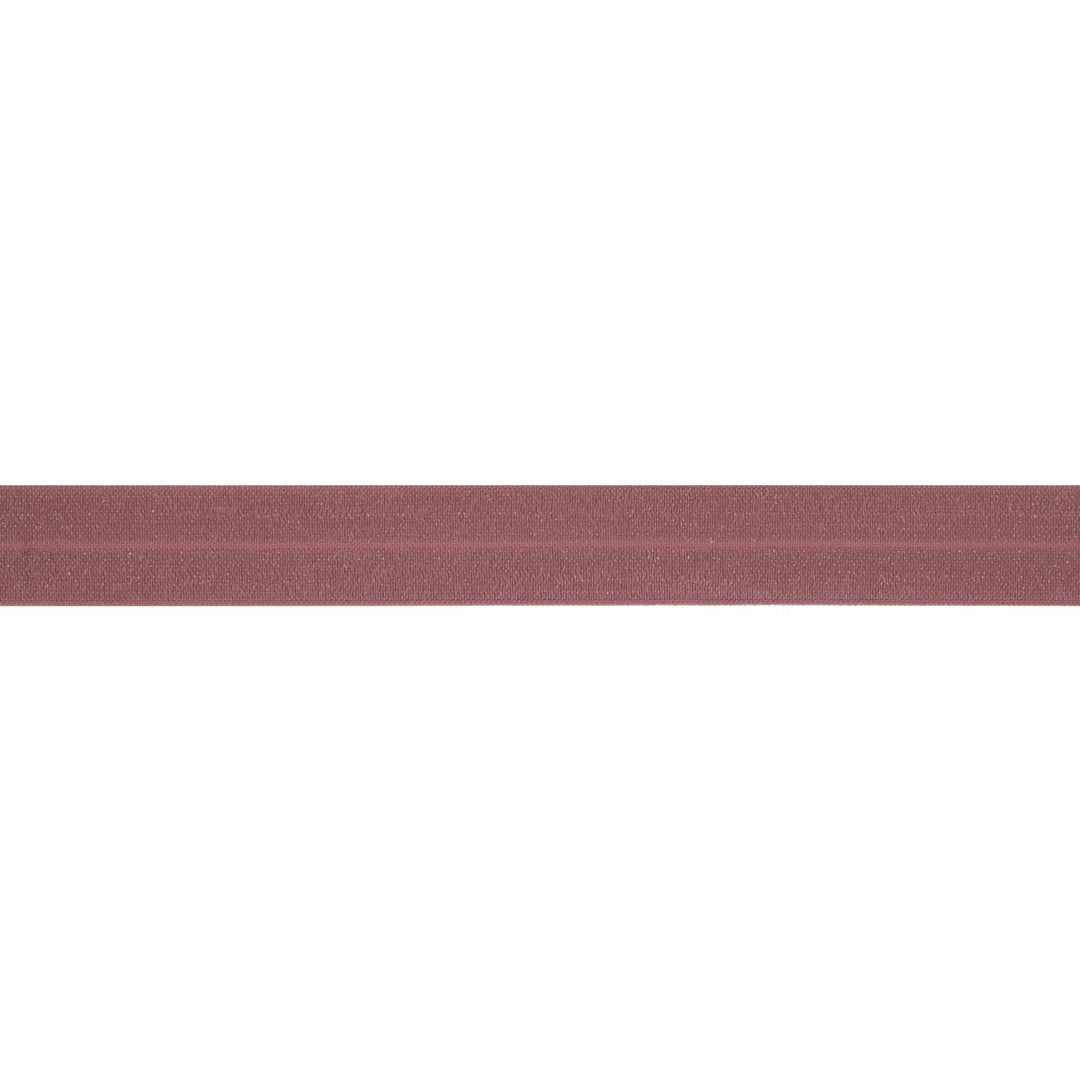 Schrägband Elastisch Glänzend Uni 20 mm // altrosa
