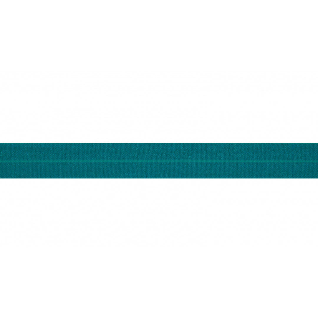 Schrägband Elastisch Glänzend Uni 20 mm // smaragdgrün