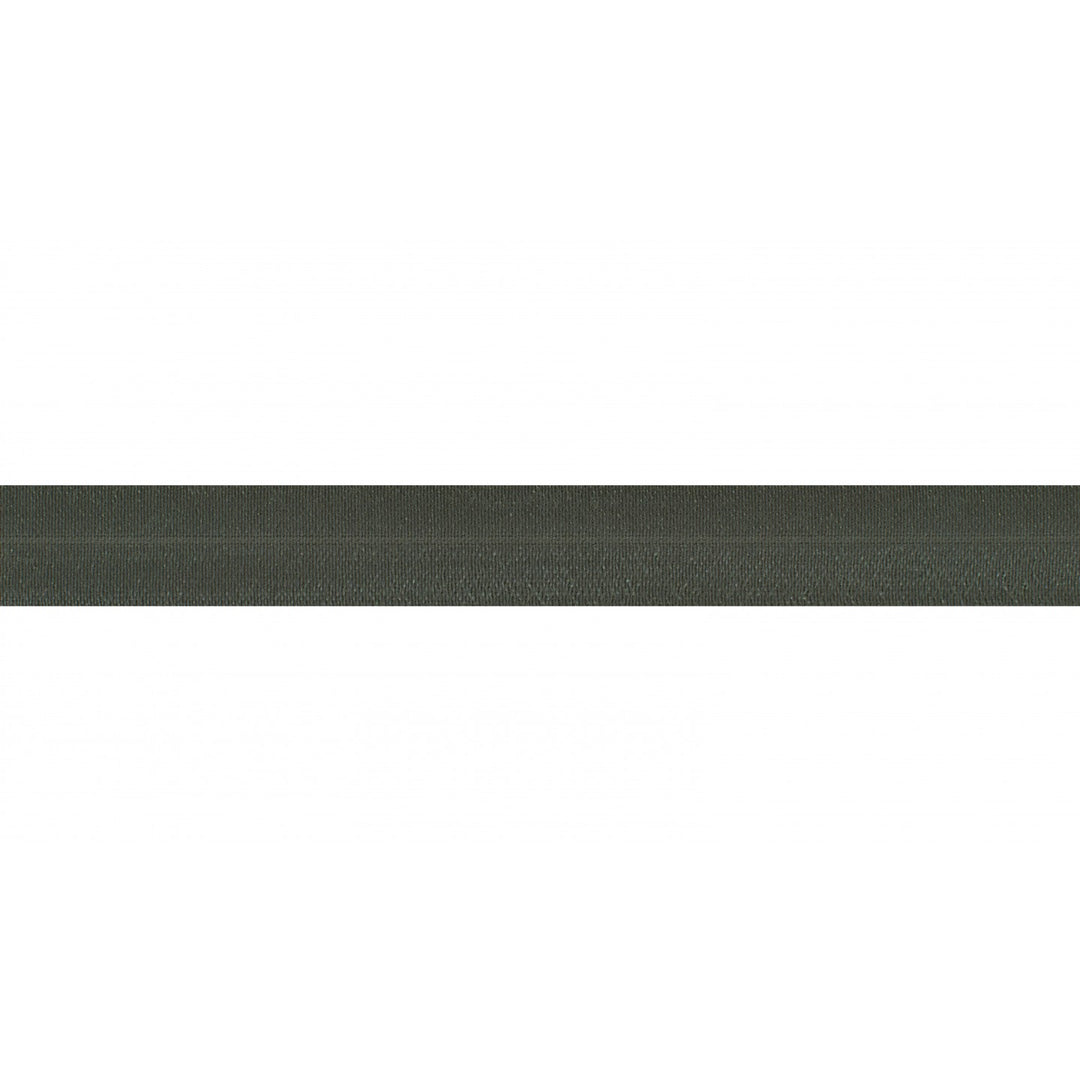 Schrägband Elastisch Glänzend Uni 20 mm // khaki
