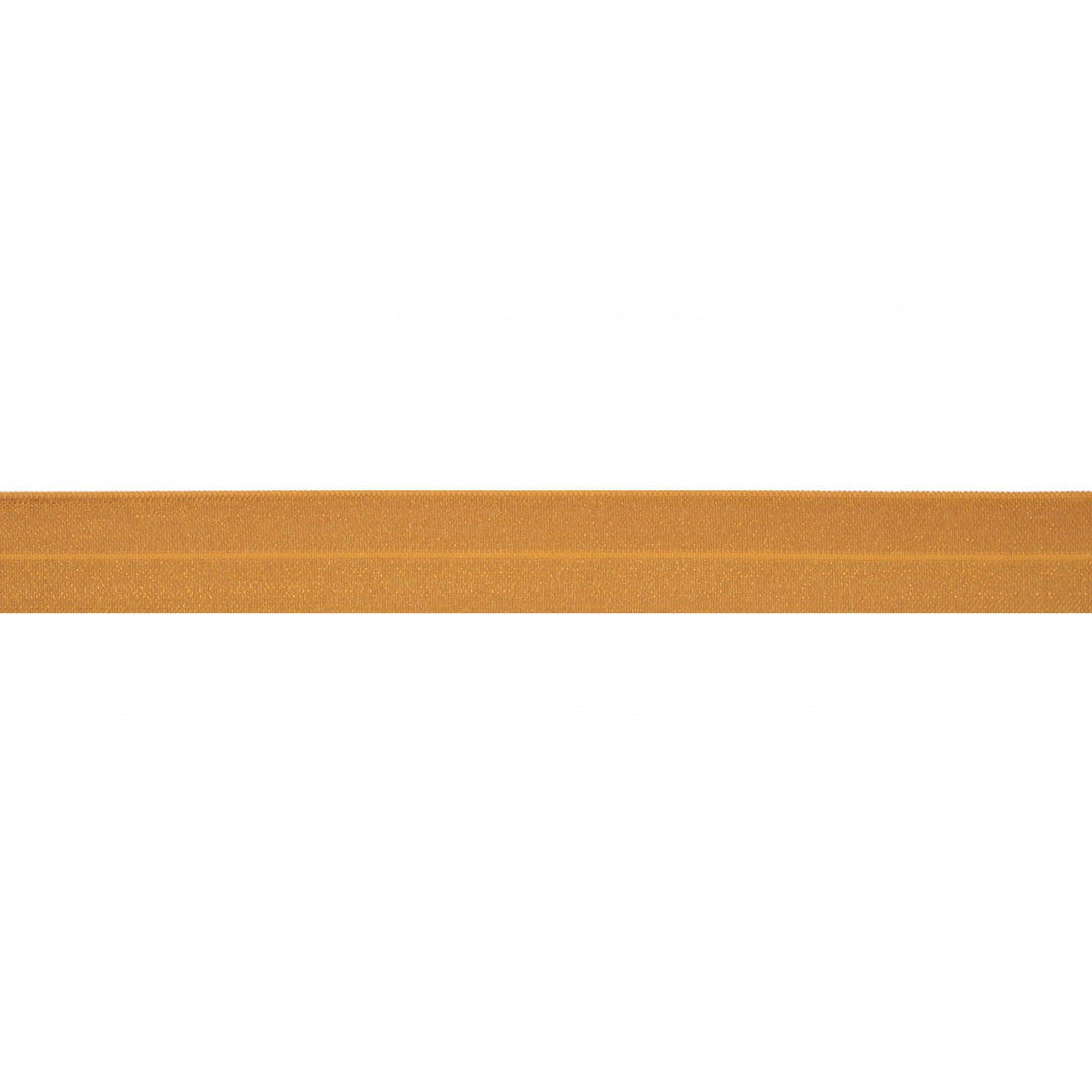 Schrägband Elastisch Glänzend Uni 20 mm // ocker
