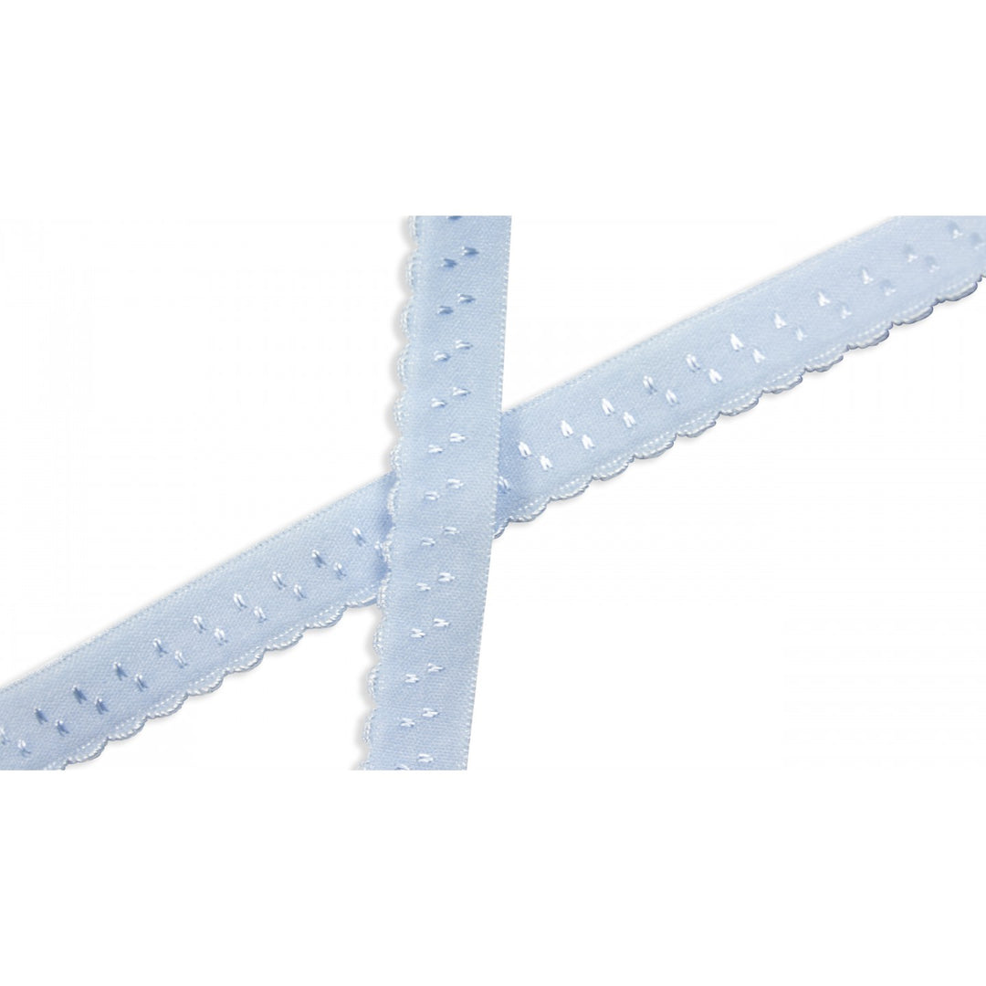 Schrägband Elastisch Bogenkante Uni 12 mm // babyblau