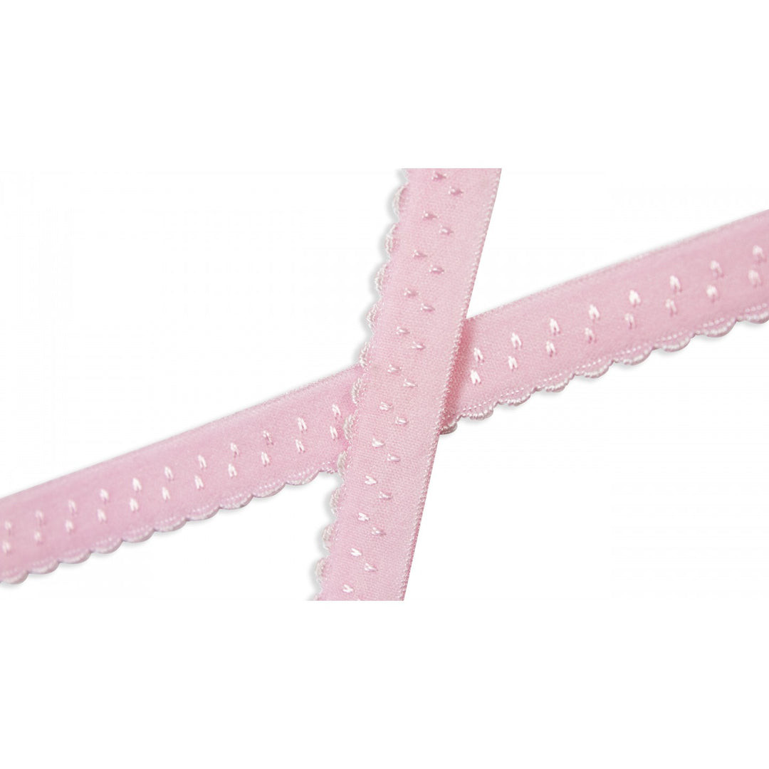 Schrägband Elastisch Bogenkante Uni 12 mm // babyrosa