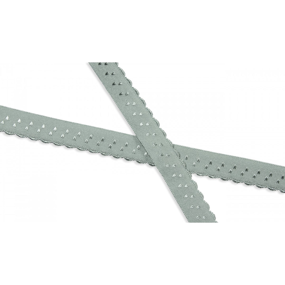 Schrägband Elastisch Bogenkante Uni 12 mm // mint