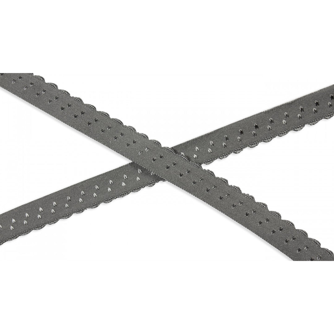 Schrägband Elastisch Bogenkante Uni 12 mm // khaki
