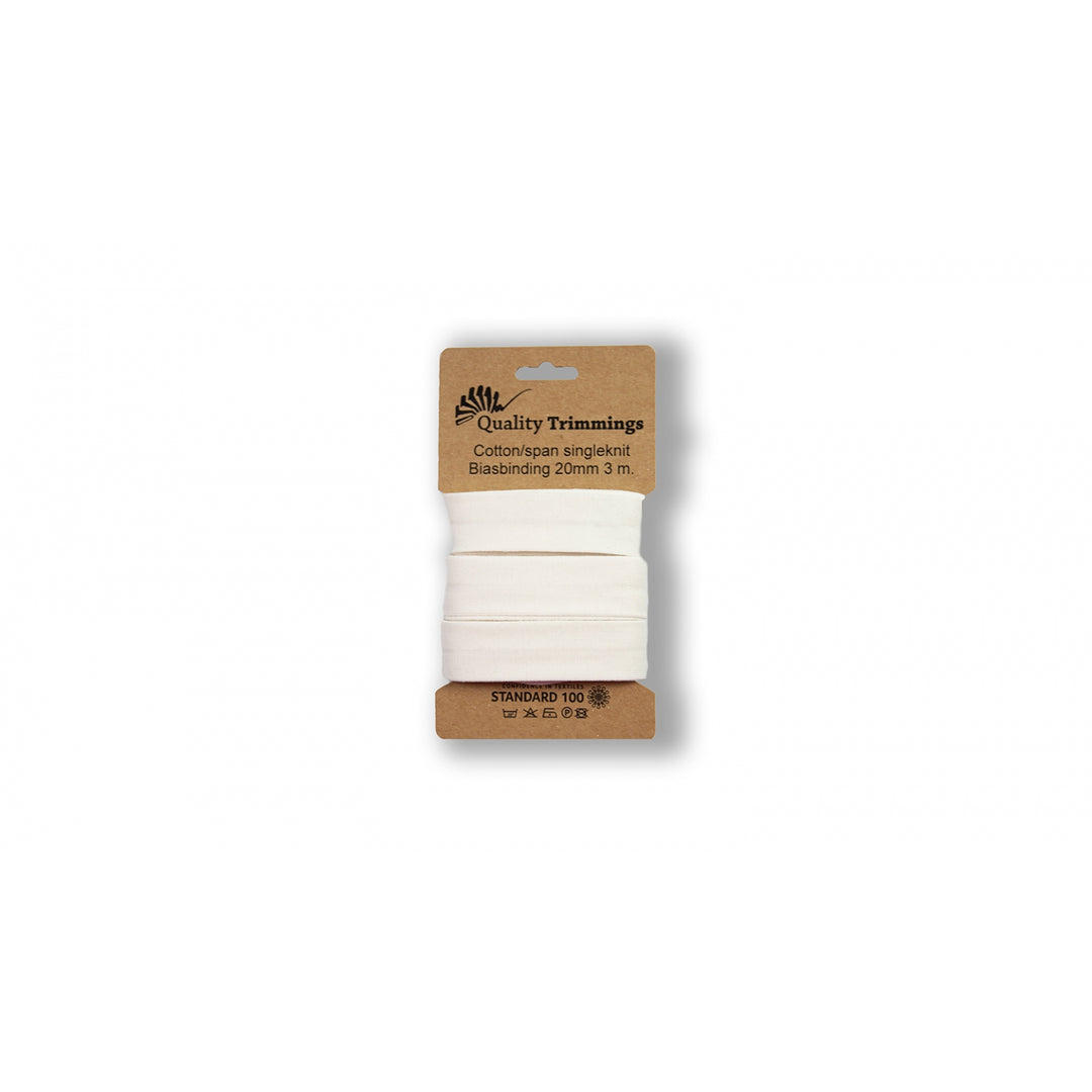 Schrägband Jersey 3 M - 20 mm // off-white