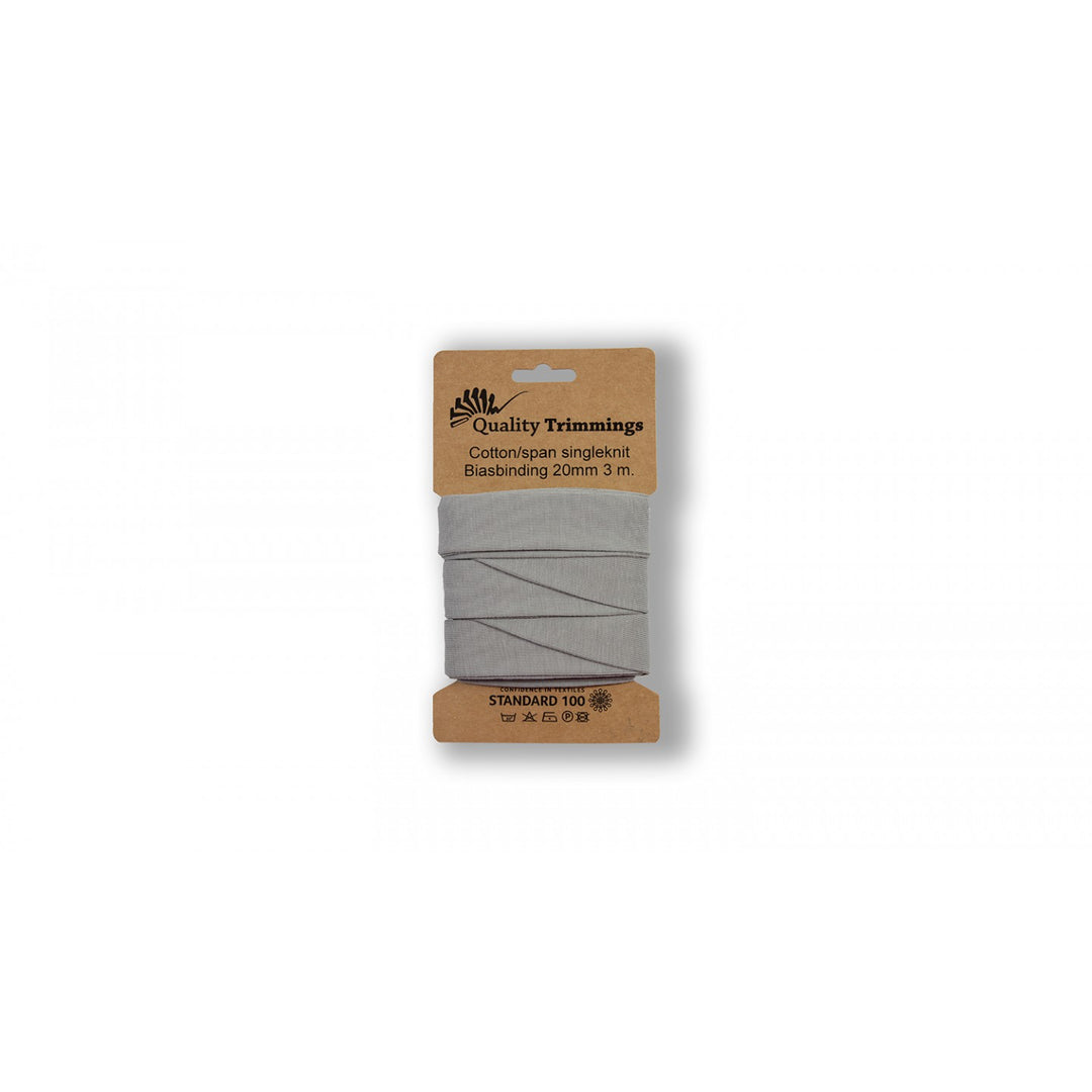 Schrägband Jersey 3 M - 20 mm // silber