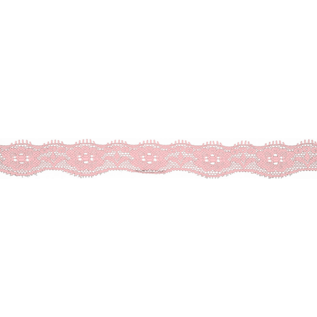 Spitzenband Elastisch Uni 20 mm // babyrosa