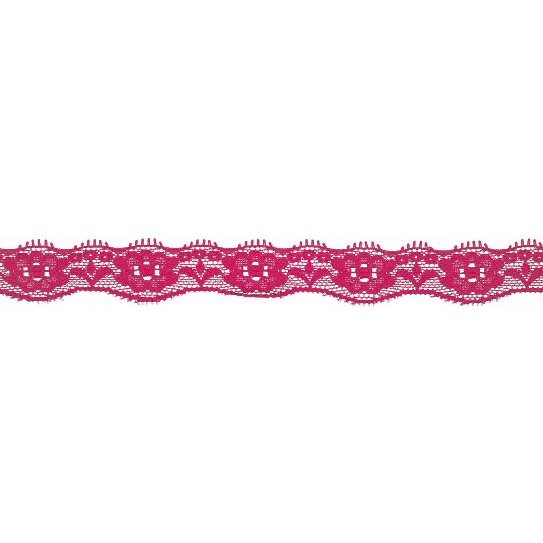 Spitzenband Elastisch Uni 20 mm // fuchsia