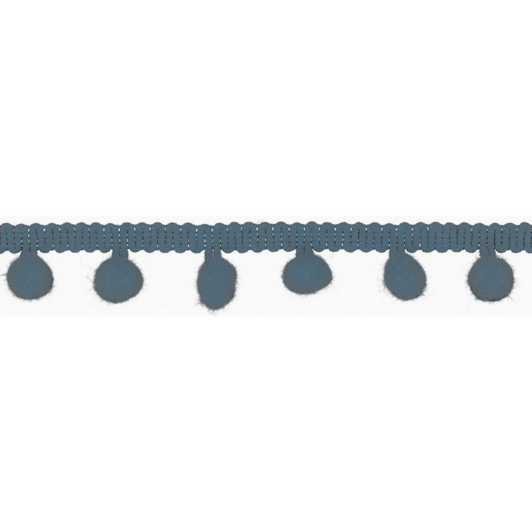 Pomponborte Groß Uni 10 mm // jeansblau