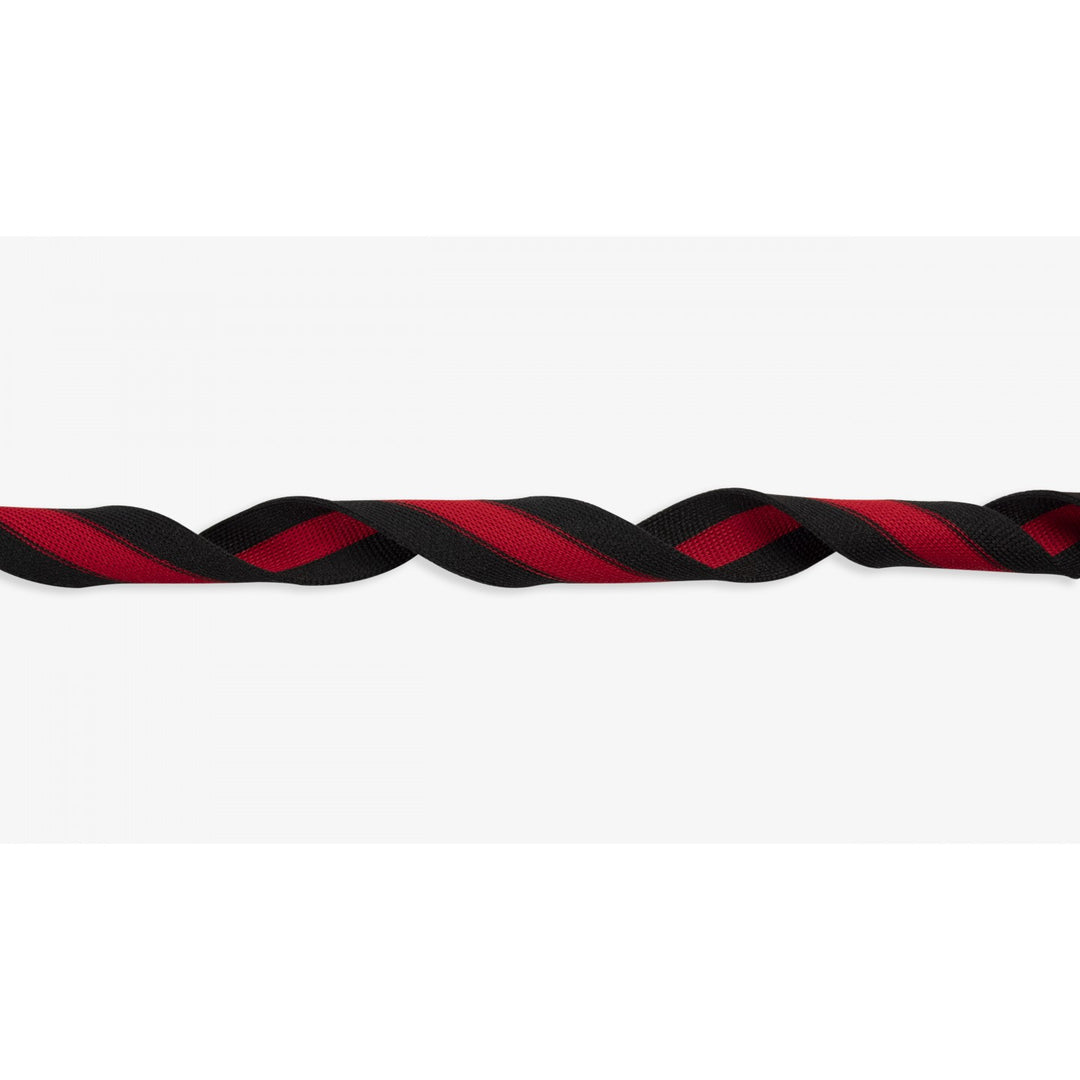Zierband Streifen 30 mm // schwarz rot
