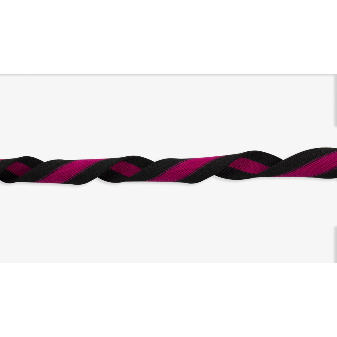 Zierband Streifen 30 mm // schwarz fuchsia