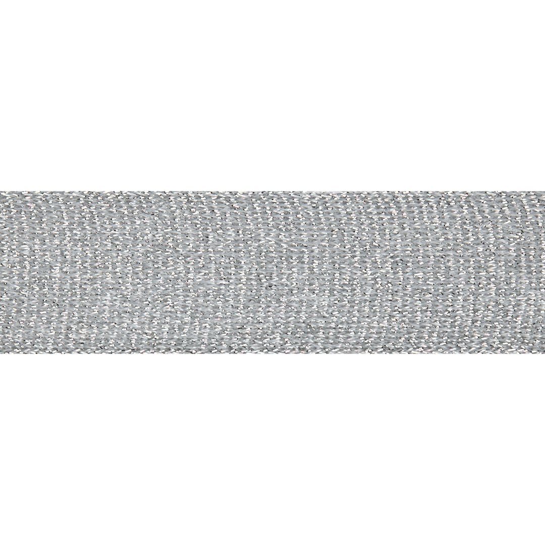 Glitzerband 30 mm // silber - metallisiert