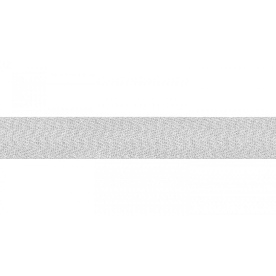 Köperband Baumwolle Uni 20 mm // grau