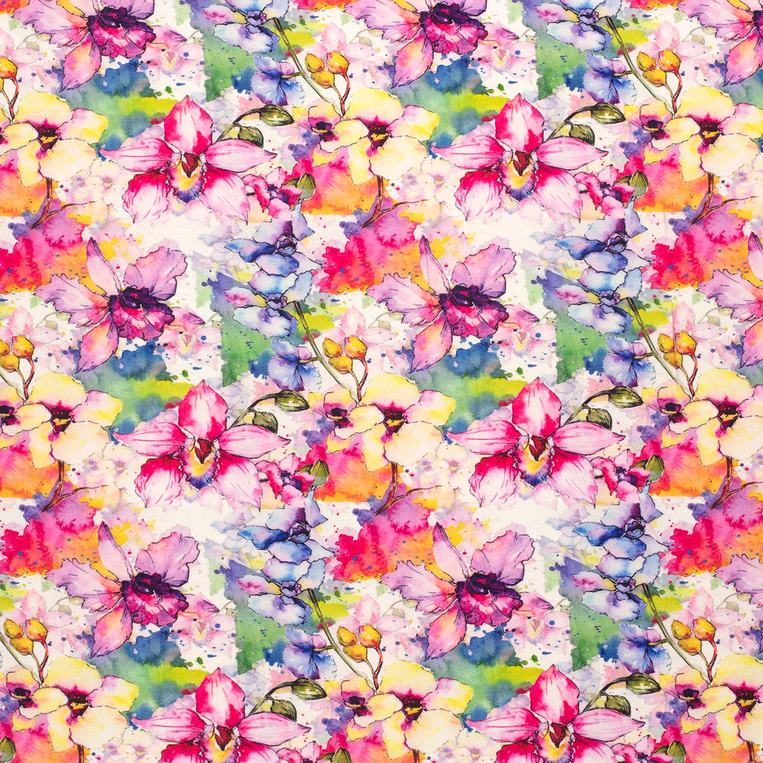 Viskose Digitaldruck Floral Blumen // off-white