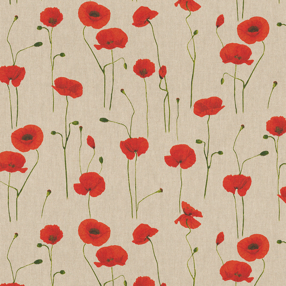 Canvas Poppy Charm Mohnblumen // panama naturfarbe