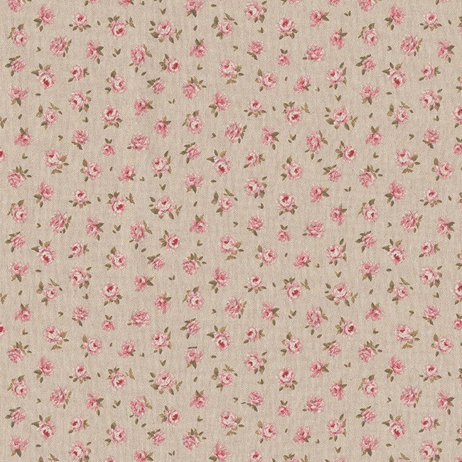 Canvas Classic Little Rose Old Pink // panama naturfarbe