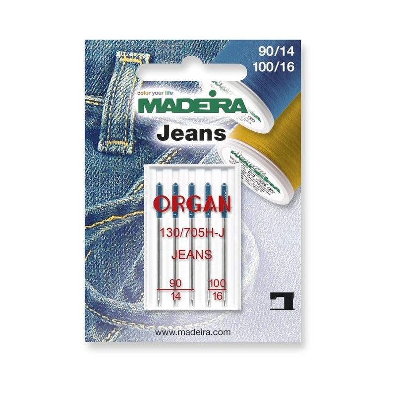 Madeira Jeansnadel Stärke 90+100/ System 130/705H-J/ 5 Nadeln