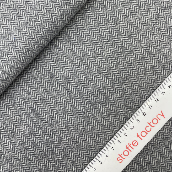 Jacquard-Sweat gebürstet "Max" // kleine Fischgräten