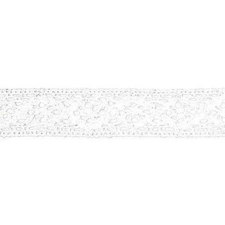 Baumwollspitze mit Lochstickerei Uni 20 mm // weiß