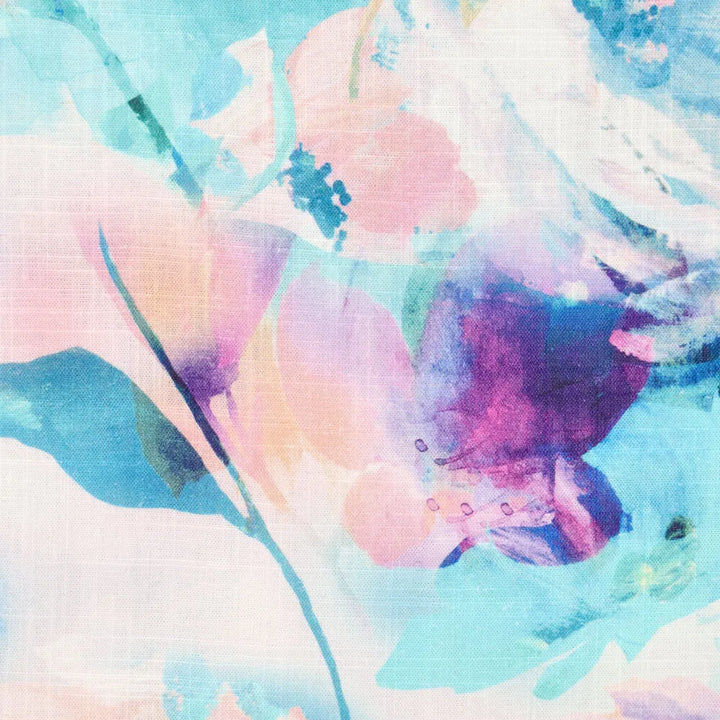 Viskose-Leinen Digitaldruck Floral Bouquet // blau