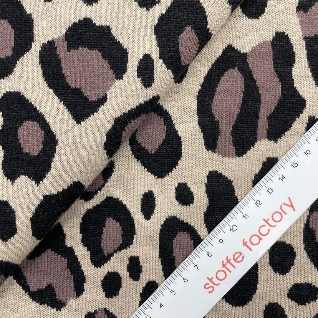 Leopardenmuster Sweat Stoff Leo Print Musselin Leo Print Stoff
