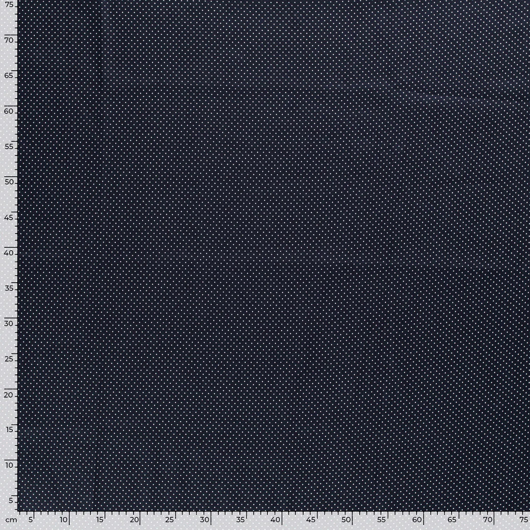 Baumwolle Poplin Punkte // marineblau