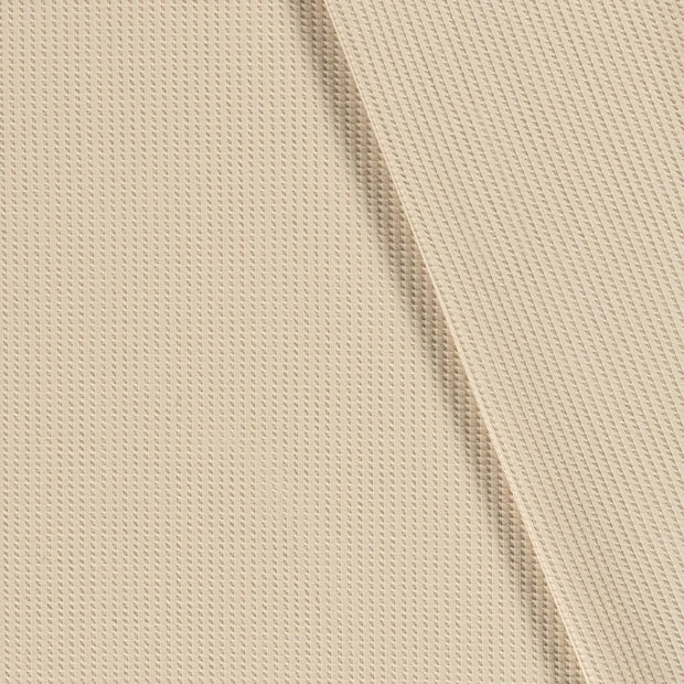 Waffel Jersey gestrickt in Unifarben // beige