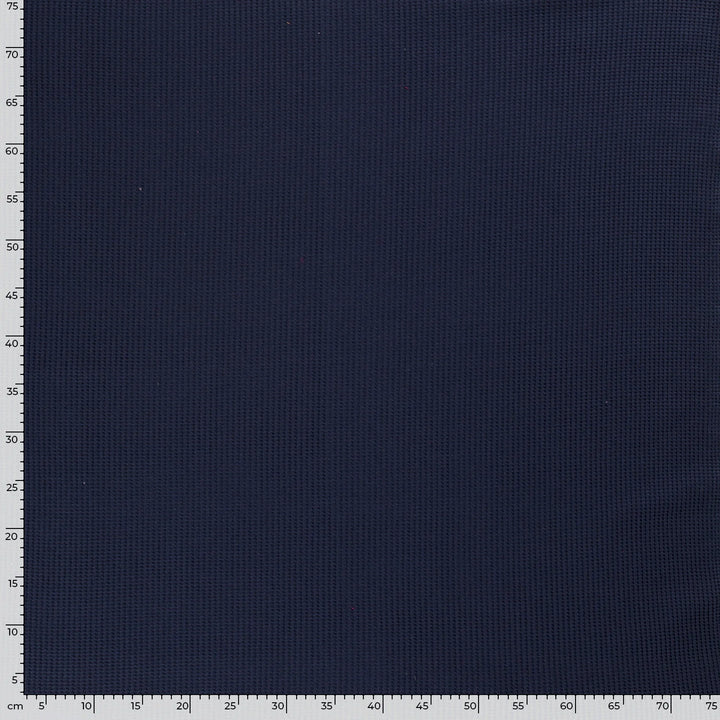 Waffel Jersey gestrickt in Unifarben // marineblau