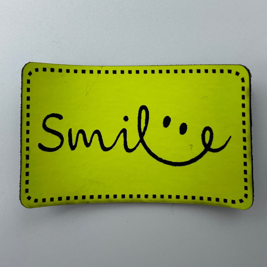 Kunstleder-Label 50x30 mm // "Smile" :)